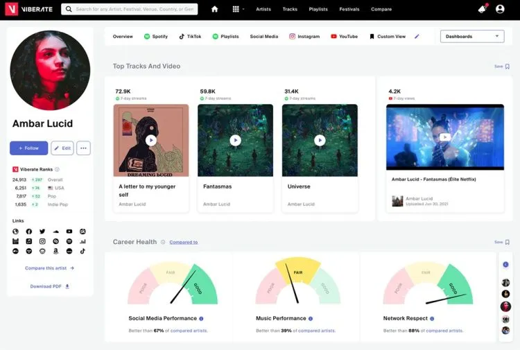A look at an up-and-coming artist on Viberate